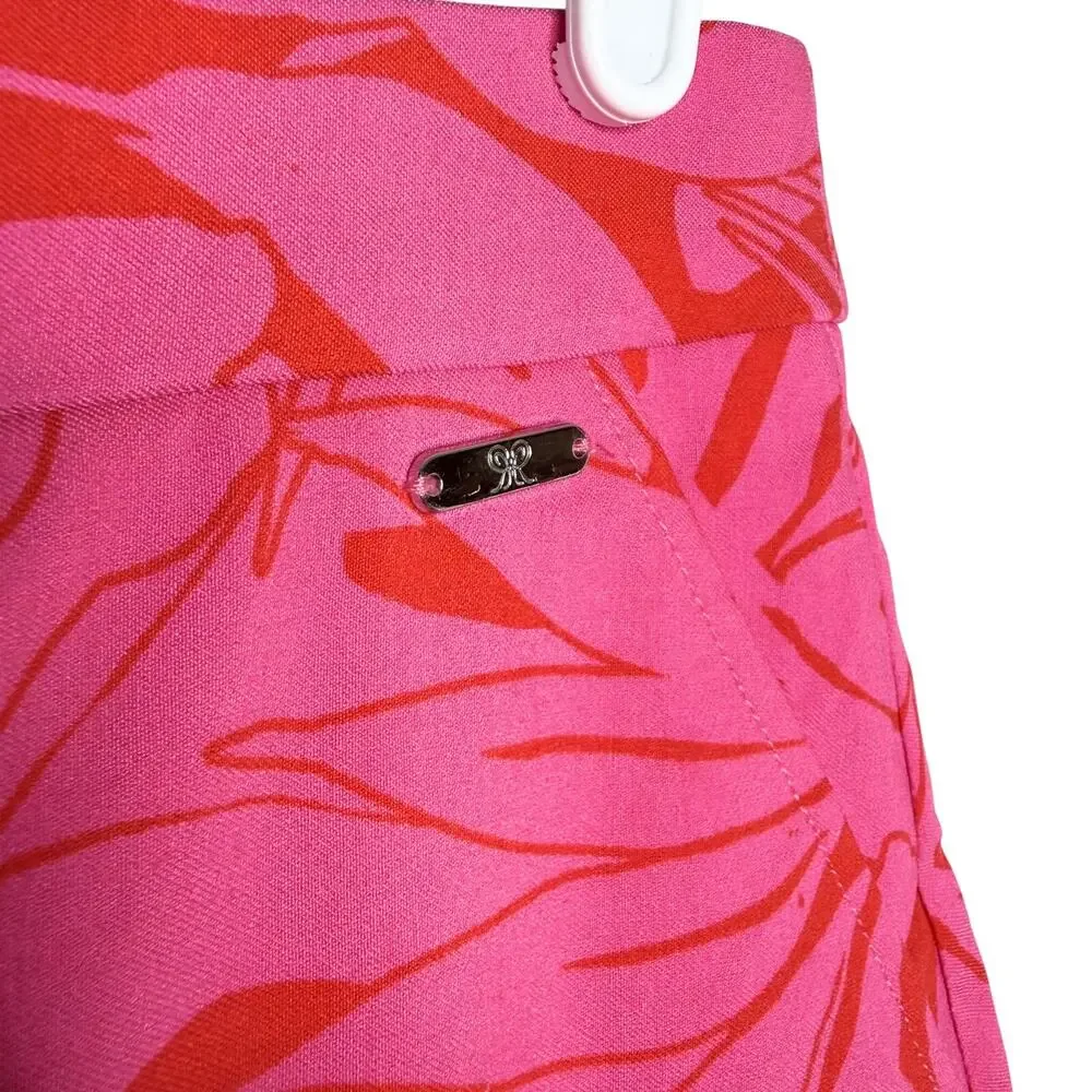 Rafaella Pink Floral Skort Size XL Golf Athleisure Outdoors Tennis Tropical Red - Picture 5 of 10